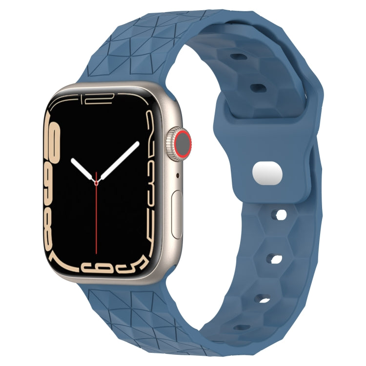 Football Texture Silicone Watch Band For Apple Watch 7 41mm(Blue) - Watch Bands by PMC Jewellery | Online Shopping South Africa | PMC Jewellery