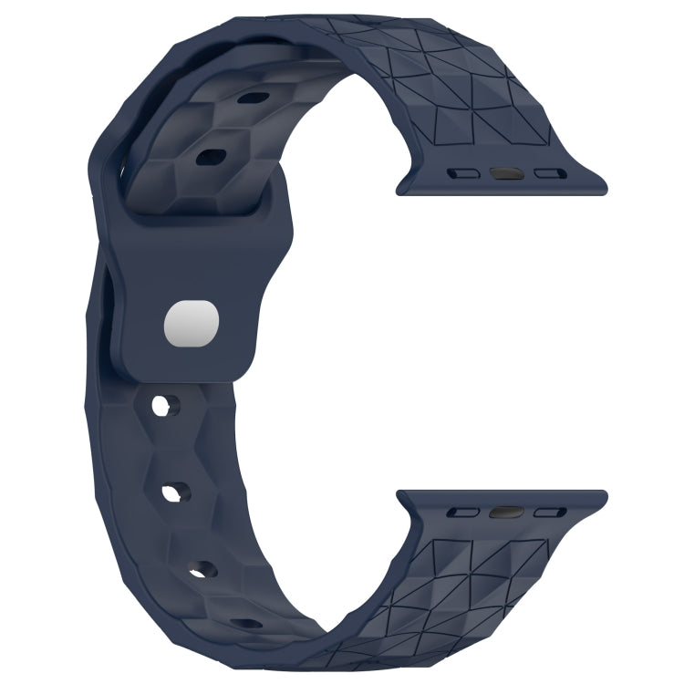 Football Texture Silicone Watch Band For Apple Watch 7 45mm(Midnight Blue) - Watch Bands by PMC Jewellery | Online Shopping South Africa | PMC Jewellery