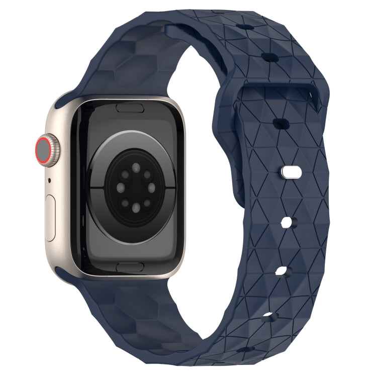 Football Texture Silicone Watch Band For Apple Watch 7 45mm(Midnight Blue) - Watch Bands by PMC Jewellery | Online Shopping South Africa | PMC Jewellery