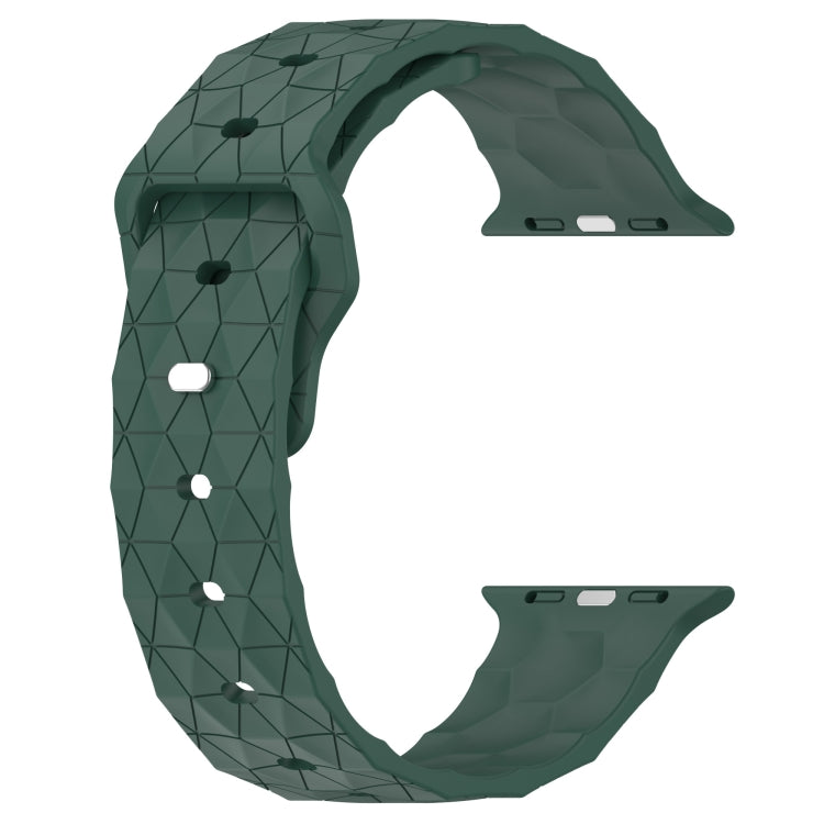 Football Texture Silicone Watch Band For Apple Watch SE 2022 40mm(Pine Green) - Watch Bands by PMC Jewellery | Online Shopping South Africa | PMC Jewellery