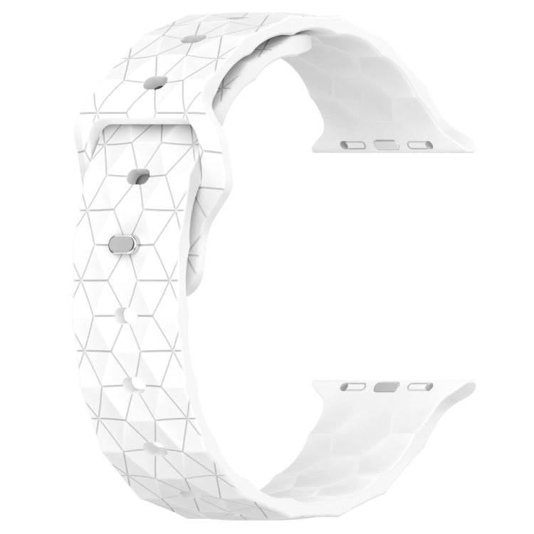 Football Texture Silicone Watch Band For Apple Watch 5 44mm(White) - Watch Bands by PMC TechLife | Online Shopping South Africa | PMC TechLife