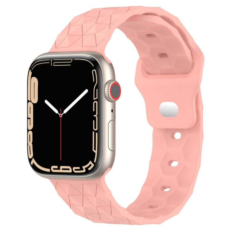 Football Texture Silicone Watch Band For Apple Watch 5 44mm(Pink) - Watch Bands by PMC Jewellery | Online Shopping South Africa | PMC Jewellery