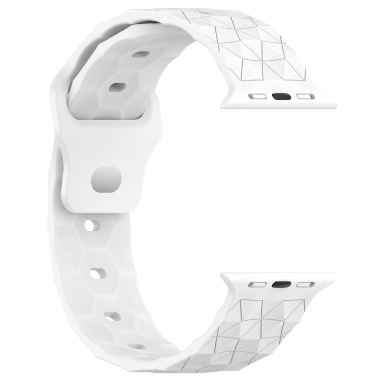 Football Texture Silicone Watch Band For Apple Watch 4 40mm(White) - Watch Bands by PMC TechLife | Online Shopping South Africa | PMC TechLife