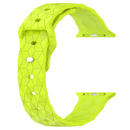 Football Texture Silicone Watch Band For Apple Watch 4 44mm(Limes Green) - Watch Bands by PMC Jewellery | Online Shopping South Africa | PMC Jewellery