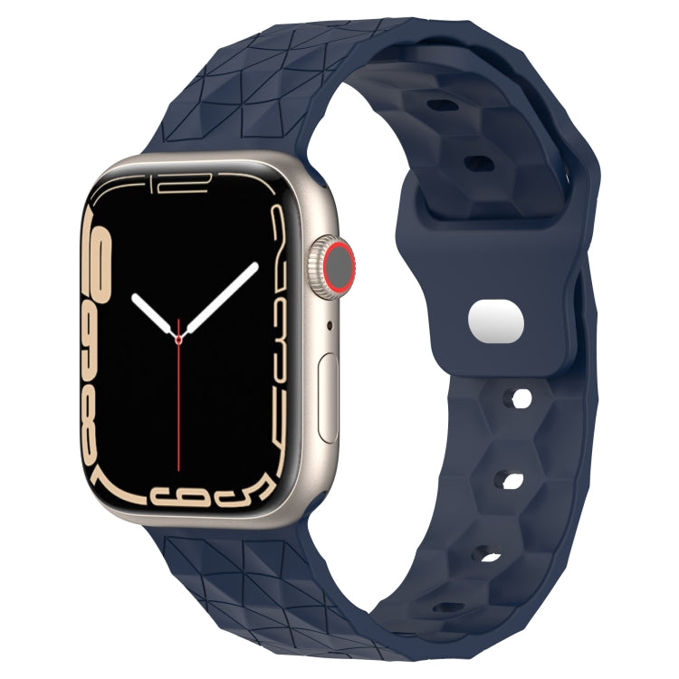 Football Texture Silicone Watch Band For Apple Watch 4 44mm(Midnight Blue) - Watch Bands by PMC Jewellery | Online Shopping South Africa | PMC Jewellery