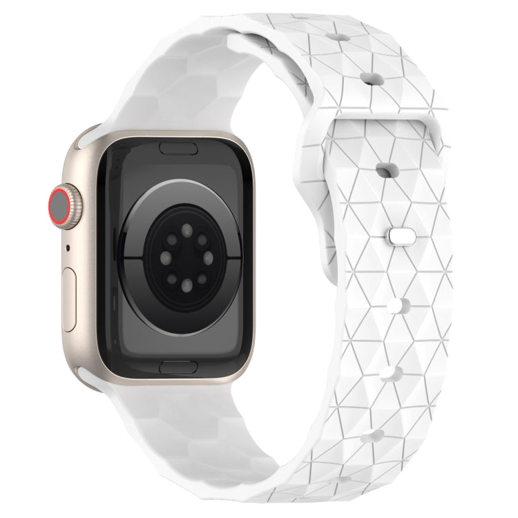 Football Texture Silicone Watch Band For Apple Watch 3 38mm(White) - Watch Bands by PMC TechLife | Online Shopping South Africa | PMC TechLife