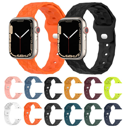 Football Texture Silicone Watch Band For Apple Watch 4 44mm(Black) - Watch Bands by PMC Jewellery | Online Shopping South Africa | PMC Jewellery