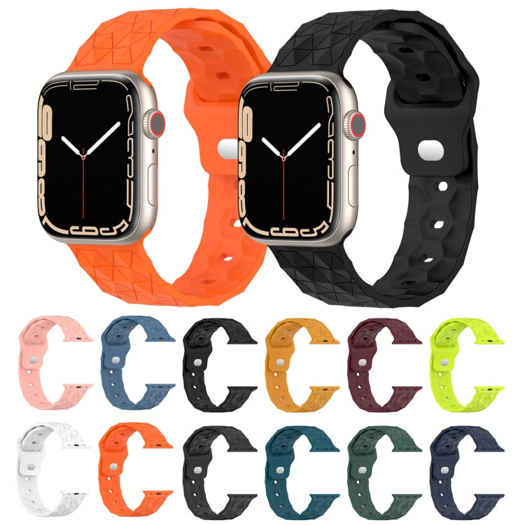 Football Texture Silicone Watch Band For Apple Watch SE 40mm(Orange) - Watch Bands by PMC Jewellery | Online Shopping South Africa | PMC Jewellery