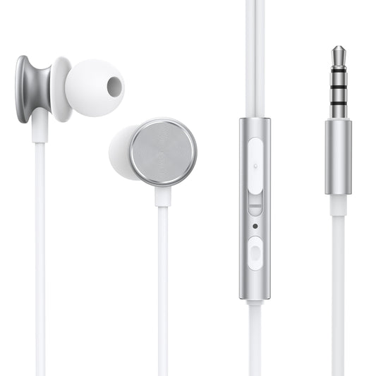 JOYROOM JR-EW03 3.5mm In-Ear Metal Wired Earphone, Length: 1.2m(White) - In Ear Wired Earphone by JOYROOM | Online Shopping South Africa | PMC Jewellery | Buy Now Pay Later Mobicred