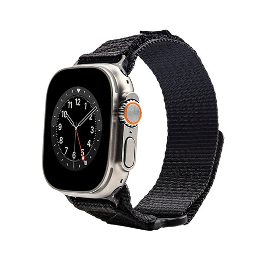 Nylon Two Section Watch Band For Apple Watch SE 2022 40mm(Black) - Watch Bands by PMC Jewellery | Online Shopping South Africa | PMC Jewellery