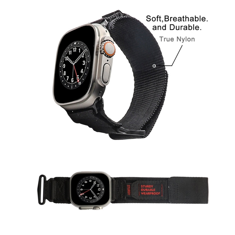 Nylon Two Section Watch Band For Apple Watch SE 2022 40mm(Black) - Watch Bands by PMC Jewellery | Online Shopping South Africa | PMC Jewellery