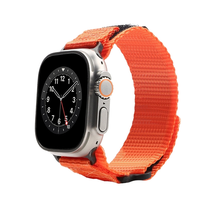 Nylon Two Section Watch Band For Apple Watch SE 44mm(Orange) - Watch Bands by PMC Jewellery | Online Shopping South Africa | PMC Jewellery