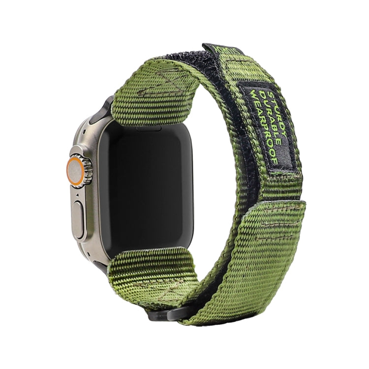 Nylon Two Section Watch Band For Apple Watch 6 40mm(Dark Green) - Watch Bands by PMC Jewellery | Online Shopping South Africa | PMC Jewellery