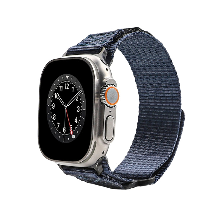 Nylon Two Section Watch Band For Apple Watch 38mm(Blue) - Watch Bands by PMC Jewellery | Online Shopping South Africa | PMC Jewellery