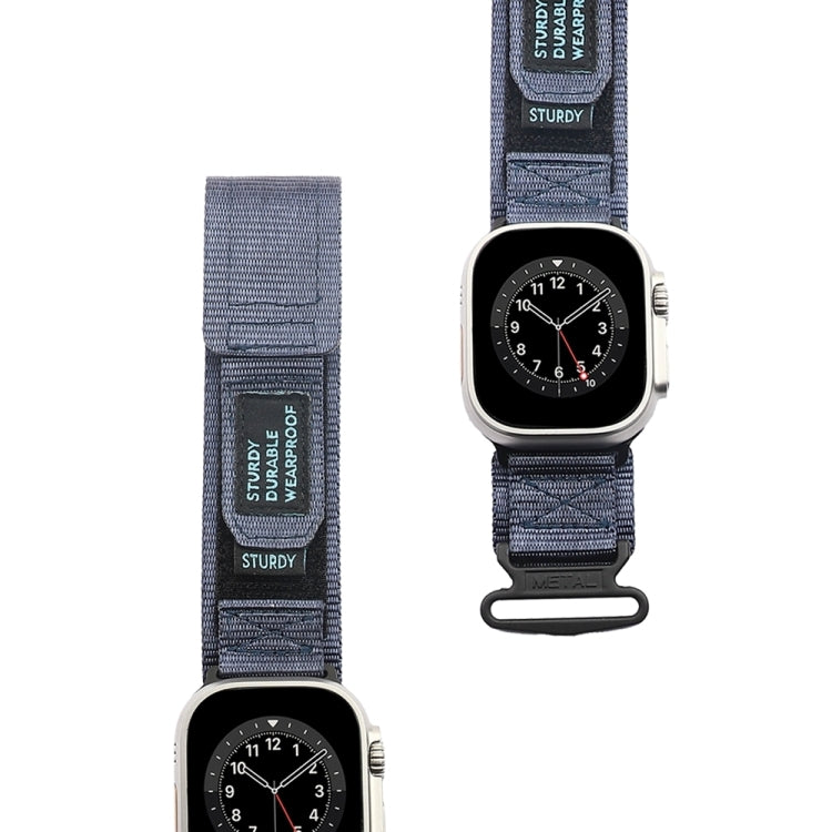 Nylon Two Section Watch Band For Apple Watch 9 45mm(Blue) - free shipping - PMC TechLife - Order now!