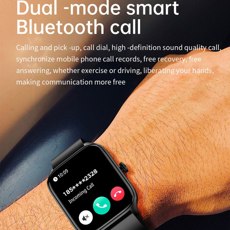 T19 Pro 1.96 inch IP67 Waterproof Silicone Band Smart Watch, Supports Dual-mode Bluetooth Call / Heart Rate Monitoring(Black) - Smart Watches by PMC TechLife | Online Shopping South Africa | PMC TechLife