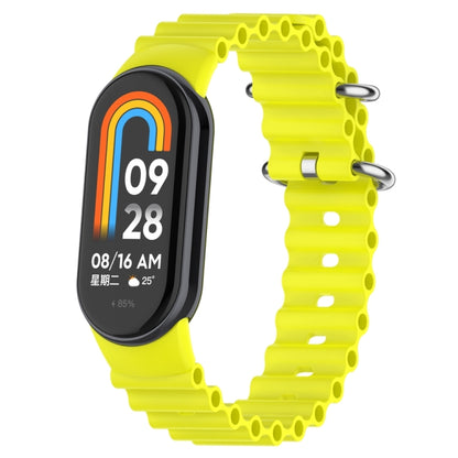 For Xiaomi Mi Band 8 Ocean Silicone Watch Band(Bright Yellow) - Watch Bands by PMC Jewellery | Online Shopping South Africa | PMC Jewellery