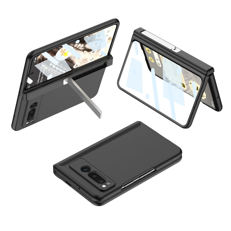 For Google Pixel Fold GKK Integrated Fold Hinge Full Coverage Phone Case with Holder(Black) - Google Cases by GKK | Online Shopping South Africa | PMC Jewellery