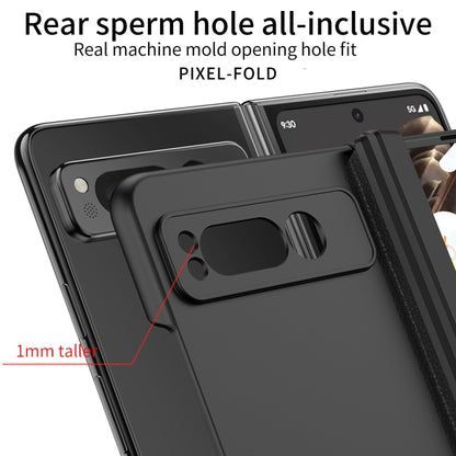 For Google Pixel Fold GKK Integrated Fold Hinge Full Coverage Phone Case with Holder(White) - Google Cases by GKK | Online Shopping South Africa | PMC Jewellery