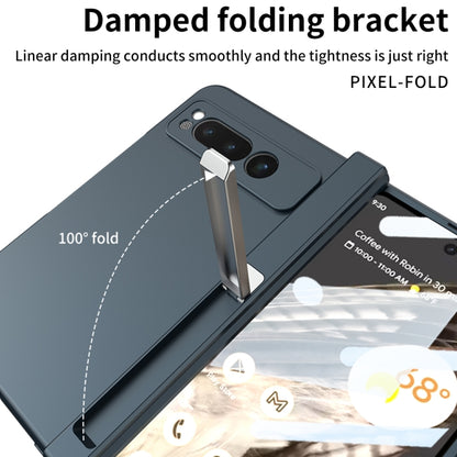 For Google Pixel Fold GKK Integrated Fold Hinge Full Coverage Phone Case with Holder(Blue) - Google Cases by GKK | Online Shopping South Africa | PMC Jewellery