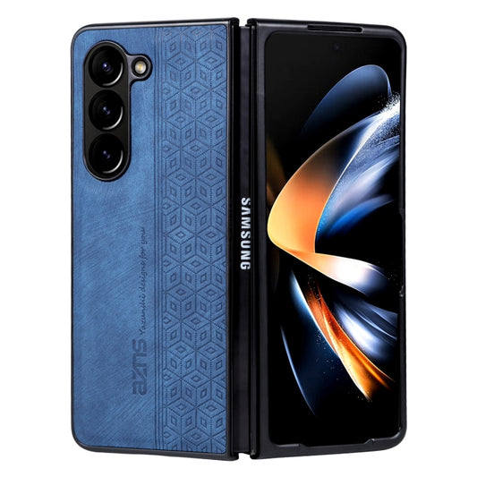 For Samsung Galaxy Z Fold5 AZNS 3D Embossed Skin Feel Phone Case(Blue) - Galaxy Z Fold5 Cases by AZNS | Online Shopping South Africa | PMC Jewellery | Buy Now Pay Later Mobicred