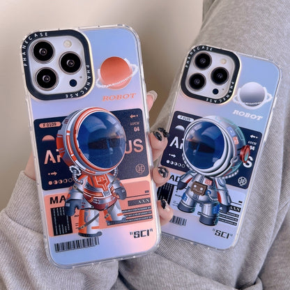 For iPhone 13 Mechanical Astronaut Pattern TPU Phone Case(Blue) - iPhone 13 Cases by PMC Jewellery | Online Shopping South Africa | PMC Jewellery