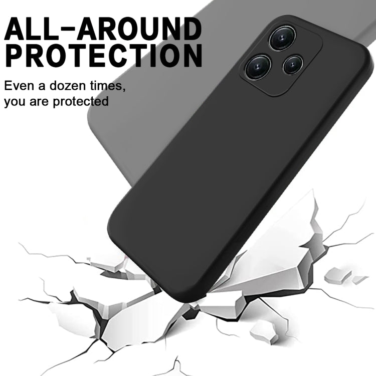 For Xiaomi Redmi 12 5G / Note 12R Pure Color Liquid Silicone Shockproof Phone Case(Black) - Xiaomi Cases by PMC TechLife | Online Shopping South Africa | PMC TechLife | Buy Now Pay Later Mobicred