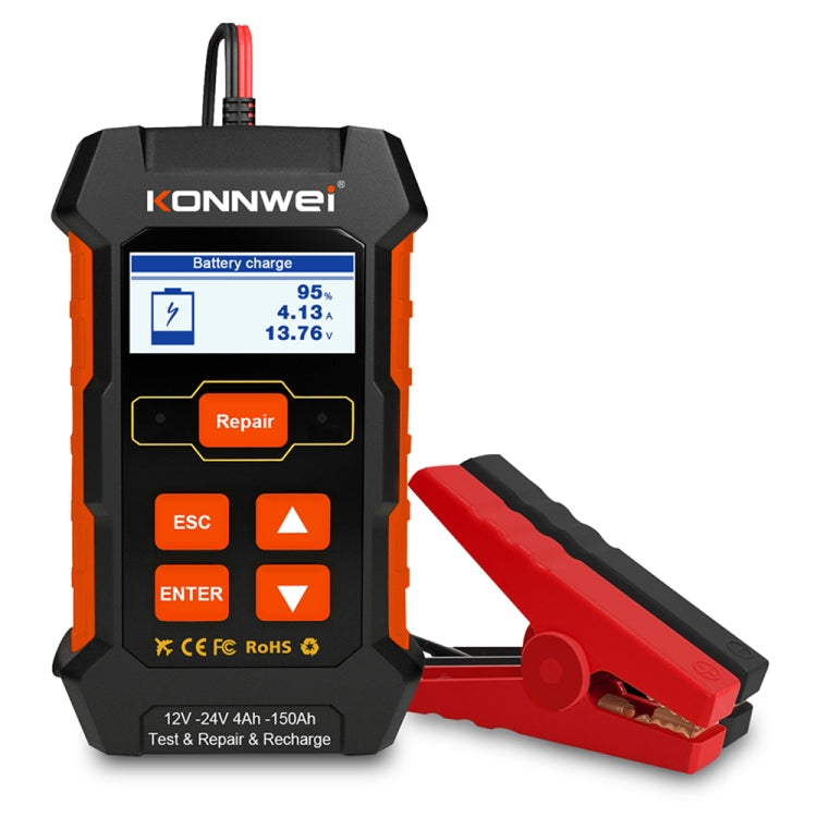 KONNWEI KW520 12V / 24V 3 in 1 Car Battery Tester with Detection & Repair & Charging Function(EU Plug) - Code Readers & Scan Tools by KONNWEI | Online Shopping South Africa | PMC Jewellery | Buy Now Pay Later Mobicred