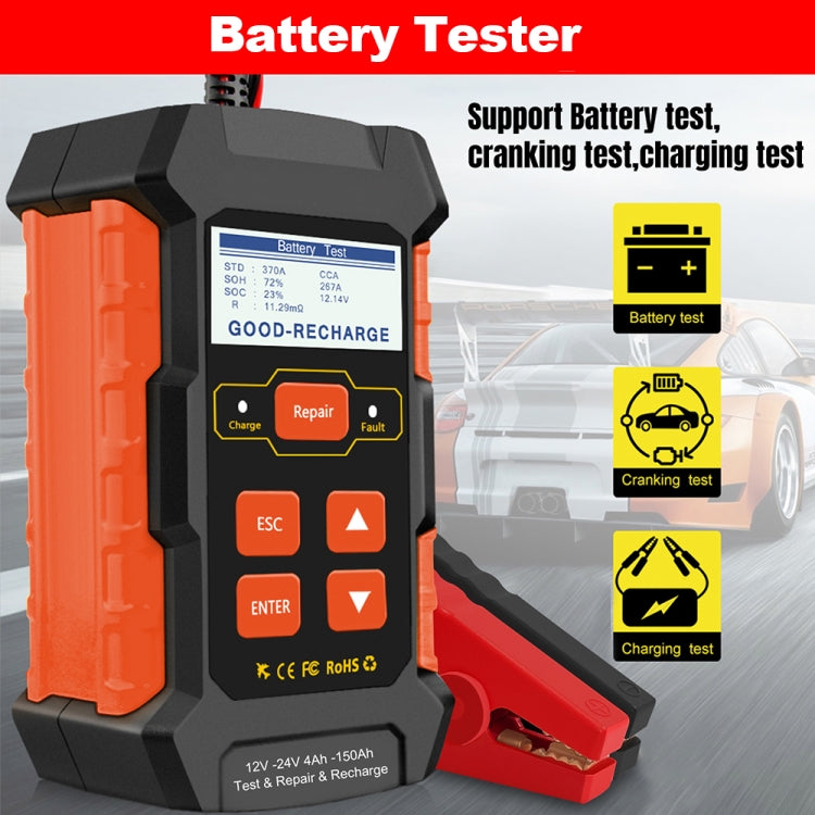 KONNWEI KW520 12V / 24V 3 in 1 Car Battery Tester with Detection & Repair & Charging Function(EU Plug) - Code Readers & Scan Tools by KONNWEI | Online Shopping South Africa | PMC Jewellery | Buy Now Pay Later Mobicred