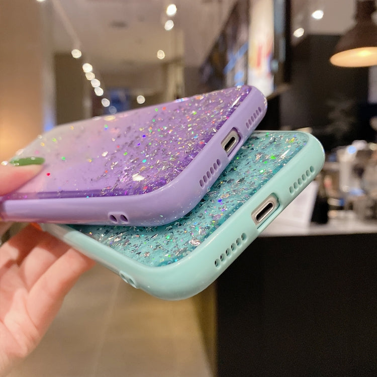 For iPhone XS / X Starry Gradient Glitter Powder TPU Phone Case(Black) - More iPhone Cases by PMC Jewellery | Online Shopping South Africa | PMC Jewellery