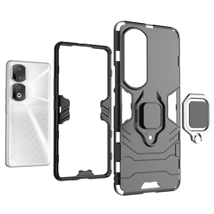 For Honor 90 Pro Magnetic Ring Holder PC + TPU Phone Case(Navy Blue) - free shipping - PMC TechLife - Order now!