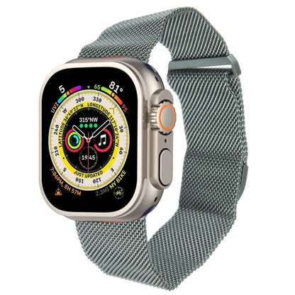 For Apple Watch Ultra 49mm Milanese Metal Magnetic Watch Band(Pine Green) - Watch Bands by PMC Jewellery | Online Shopping South Africa | PMC Jewellery