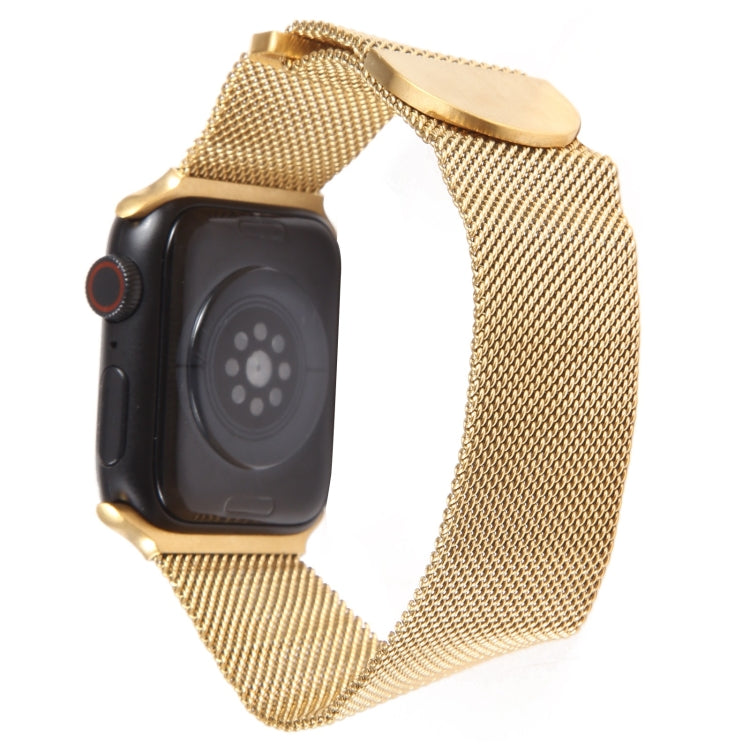 For Apple Watch 8 41mm Milanese Metal Magnetic Watch Band(Gold) - Watch Bands by PMC Jewellery | Online Shopping South Africa | PMC Jewellery