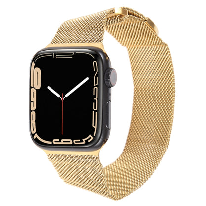 For Apple Watch 8 41mm Milanese Metal Magnetic Watch Band(Gold) - Watch Bands by PMC Jewellery | Online Shopping South Africa | PMC Jewellery