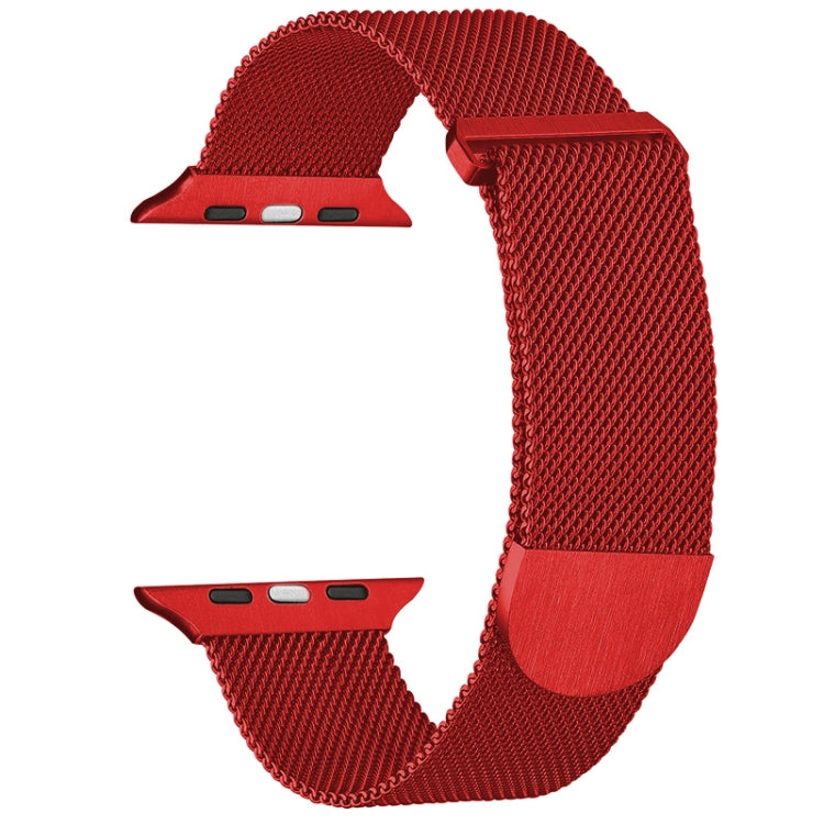 For Apple Watch 8 45mm Milanese Metal Magnetic Watch Band(Red) - Watch Bands by PMC Jewellery | Online Shopping South Africa | PMC Jewellery