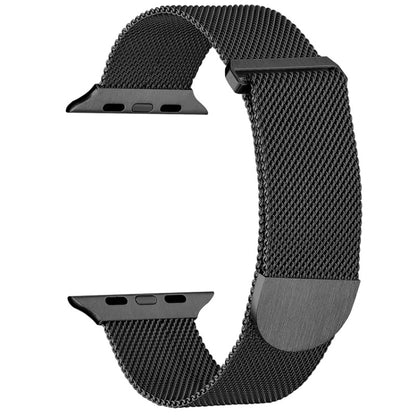 For Apple Watch SE 2022 40mm Milanese Metal Magnetic Watch Band(Black) - Watch Bands by PMC Jewellery | Online Shopping South Africa | PMC Jewellery