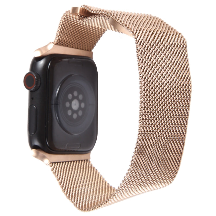 For Apple Watch SE 2022 40mm Milanese Metal Magnetic Watch Band(Rose Gold) - Watch Bands by PMC Jewellery | Online Shopping South Africa | PMC Jewellery