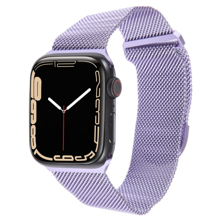 For Apple Watch SE 2022 40mm Milanese Metal Magnetic Watch Band(Lavender Purple) - Watch Bands by PMC Jewellery | Online Shopping South Africa | PMC Jewellery