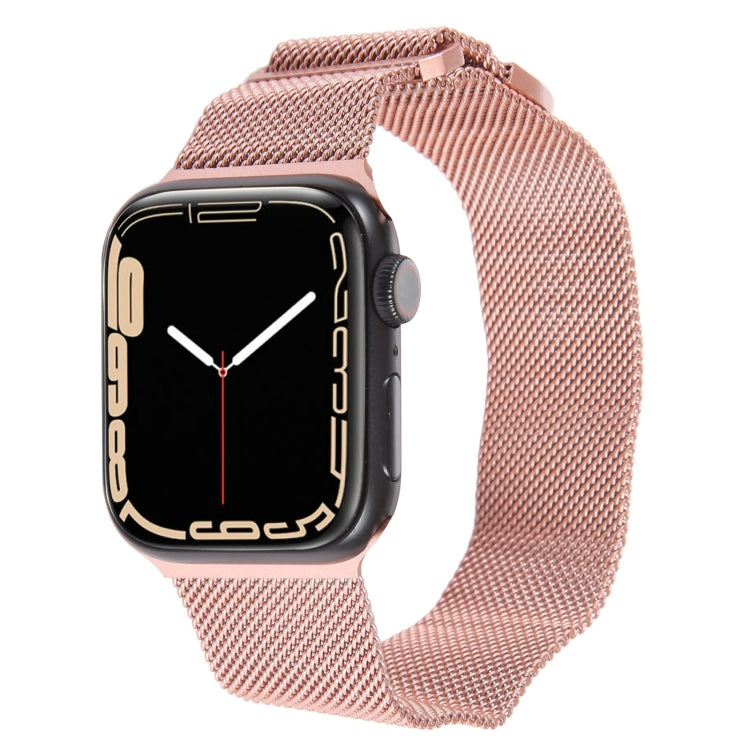 For Apple Watch SE 2022 40mm Milanese Metal Magnetic Watch Band(Pink) - Watch Bands by PMC Jewellery | Online Shopping South Africa | PMC Jewellery