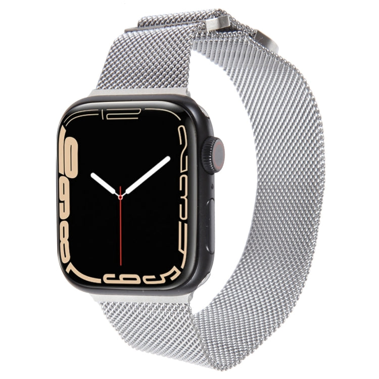 For Apple Watch SE 2022 44mm Milanese Metal Magnetic Watch Band(Silver) - Watch Bands by PMC Jewellery | Online Shopping South Africa | PMC Jewellery