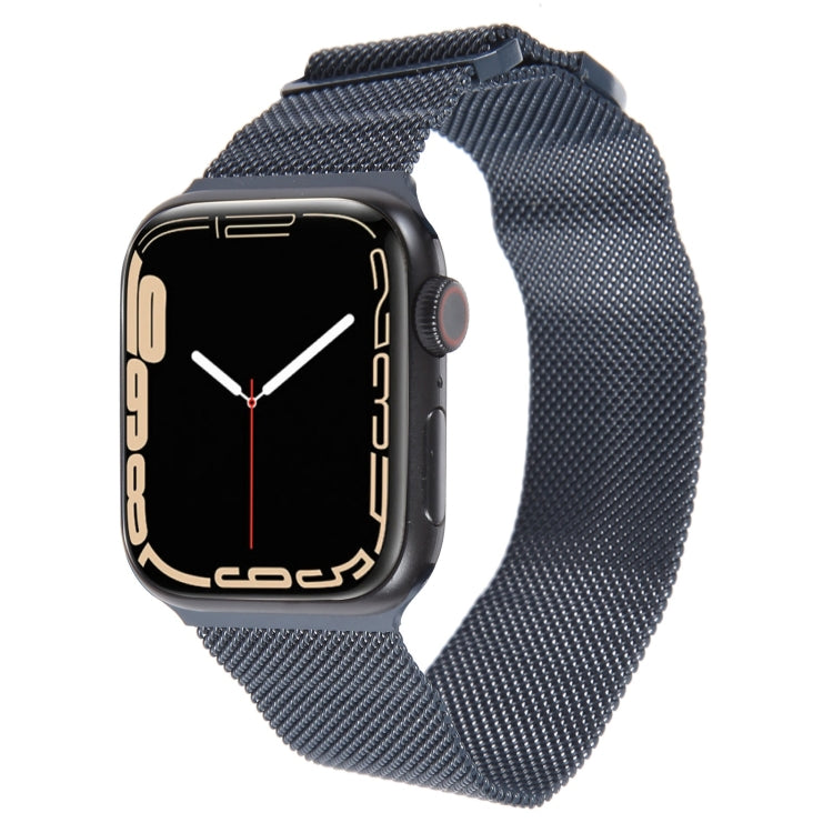 For Apple Watch SE 2022 44mm Milanese Metal Magnetic Watch Band(Midnight Blue) - Watch Bands by PMC Jewellery | Online Shopping South Africa | PMC Jewellery