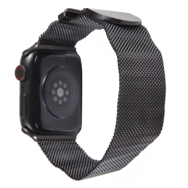 For Apple Watch SE 2022 44mm Milanese Metal Magnetic Watch Band(Black) - Watch Bands by PMC Jewellery | Online Shopping South Africa | PMC Jewellery