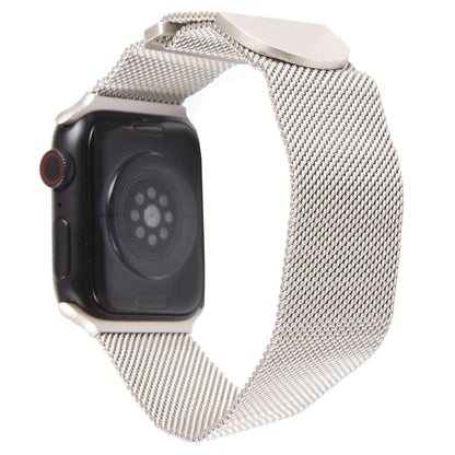 For Apple Watch SE 40mm Milanese Metal Magnetic Watch Band(Starlight) - Watch Bands by PMC Jewellery | Online Shopping South Africa | PMC Jewellery