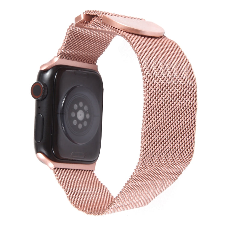 For Apple Watch SE 40mm Milanese Metal Magnetic Watch Band(Pink) - Watch Bands by PMC Jewellery | Online Shopping South Africa | PMC Jewellery