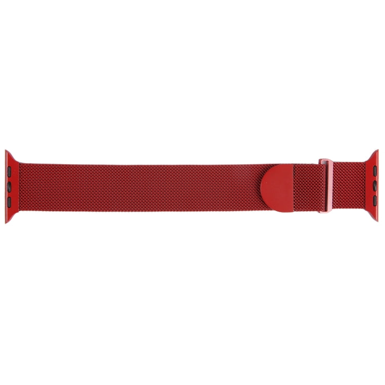 For Apple Watch SE 44mm Milanese Metal Magnetic Watch Band(Red) - Watch Bands by PMC Jewellery | Online Shopping South Africa | PMC Jewellery