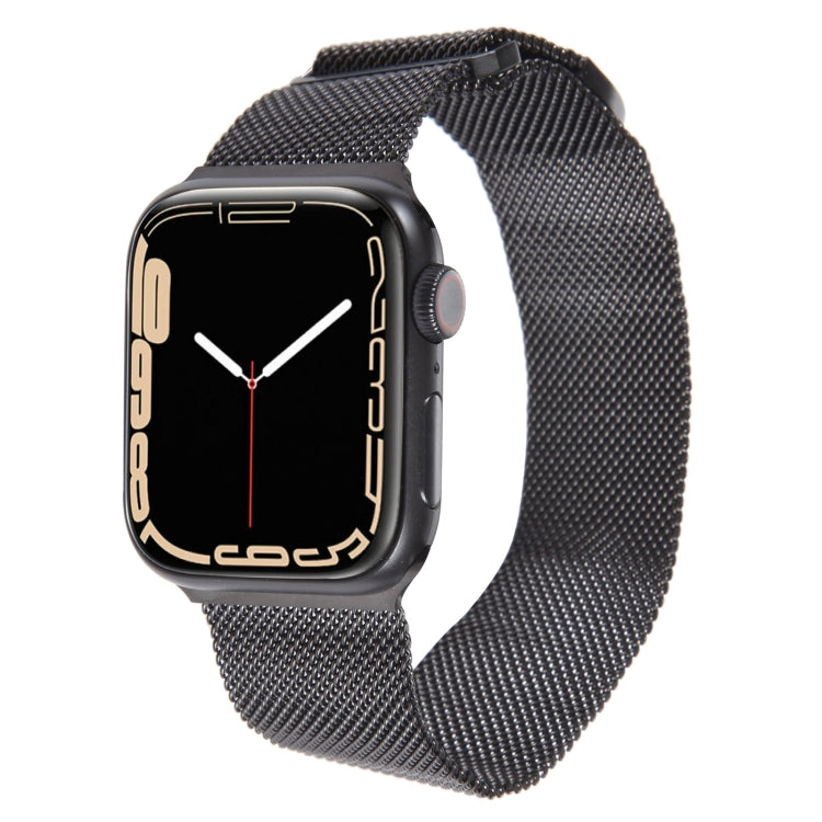 For Apple Watch 6 44mm Milanese Metal Magnetic Watch Band(Black) - Watch Bands by PMC Jewellery | Online Shopping South Africa | PMC Jewellery