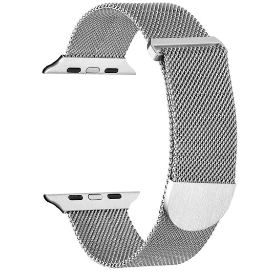 For Apple Watch 3 38mm Milanese Metal Magnetic Watch Band(Silver) - Watch Bands by PMC Jewellery | Online Shopping South Africa | PMC Jewellery