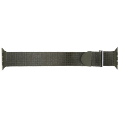 For Apple Watch 3 38mm Milanese Metal Magnetic Watch Band(Army Green) - Watch Bands by PMC Jewellery | Online Shopping South Africa | PMC Jewellery