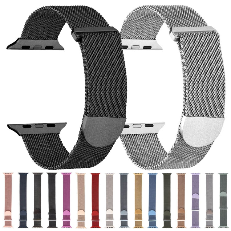 For Apple Watch 5 44mm Milanese Metal Magnetic Watch Band(Starlight) - Watch Bands by PMC Jewellery | Online Shopping South Africa | PMC Jewellery