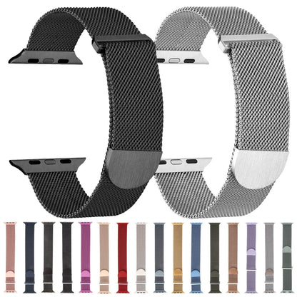 For Apple Watch 5 44mm Milanese Metal Magnetic Watch Band(Starlight) - Watch Bands by PMC Jewellery | Online Shopping South Africa | PMC Jewellery